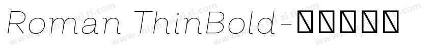Roman ThinBold字体转换